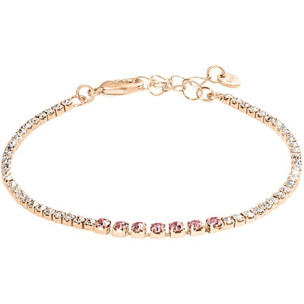 stroili bracciale tennis romantic shine metallo rosa cristallo collezione: romantic shine rosa