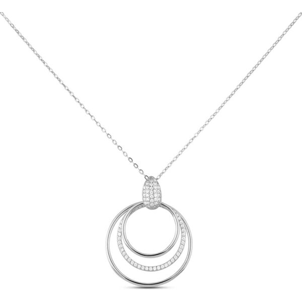 stroili girocollo in argento 925 e zirconi collezione: silver shine