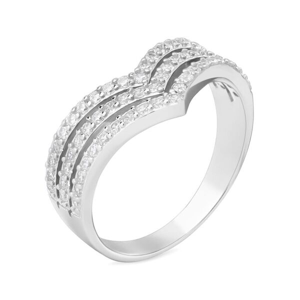 stroili anello fascia silver shine argento rodiato cubic zirconia collezione: silver shine - misura 52 bianco