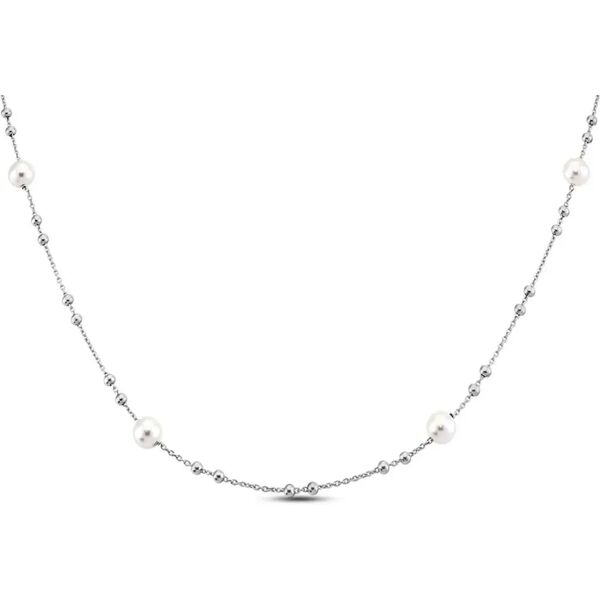 stroili collana silver pearls argento rodiato perla sintentica collezione: silver pearls bianco