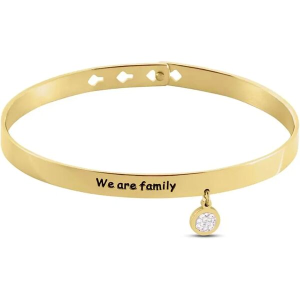 stroili bangle lady message acciaio dorato cristallo collezione: lady message giallo