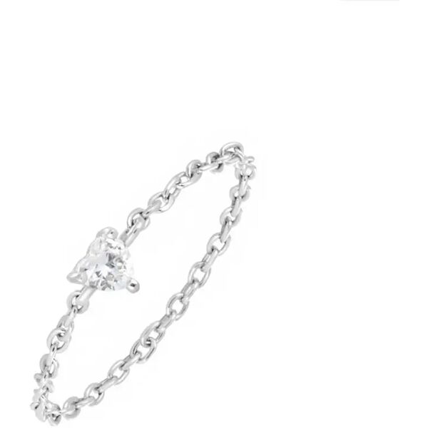 stroili anello solitario silver elegance argento rodiato cubic zirconia collezione: silver elegance - misura 58 bianco