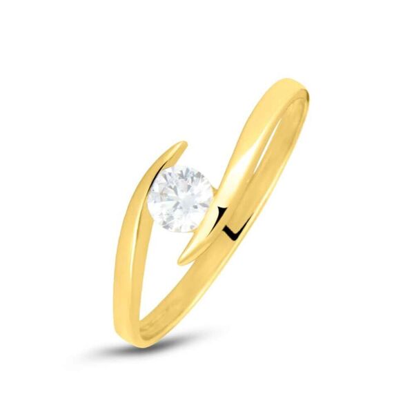 stroili anello solitario claire oro giallo cubic zirconia collezione: claire - misura 52 oro giallo