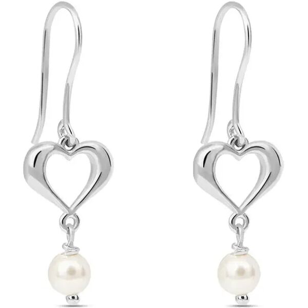 stroili orecchini pendenti silver pearls argento rodiato perla sintentica collezione: silver pearls bianco