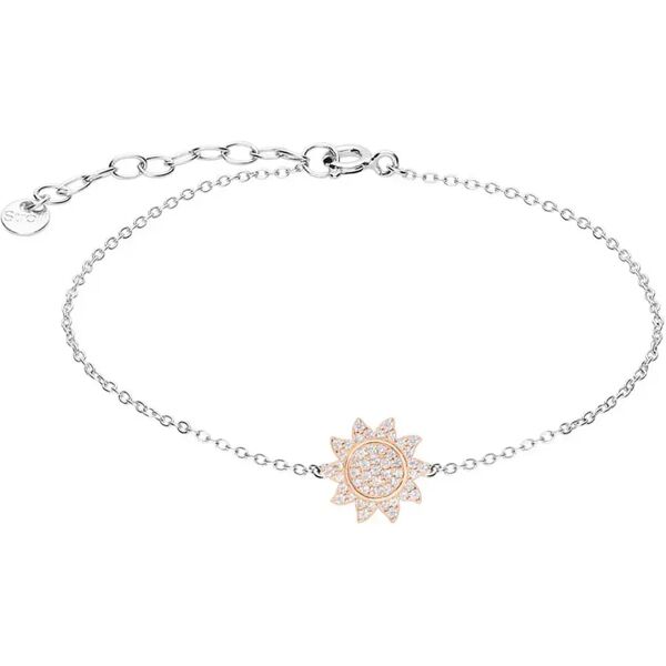 stroili bracciale silver moments argento bicolore bianco / rosa cubic zirconia collezione: silver moments bicolore bianco / rosa