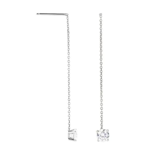 stroili orecchini pendenti punto luce silver elegance argento rodiato cubic zirconia collezione: silver elegance bianco