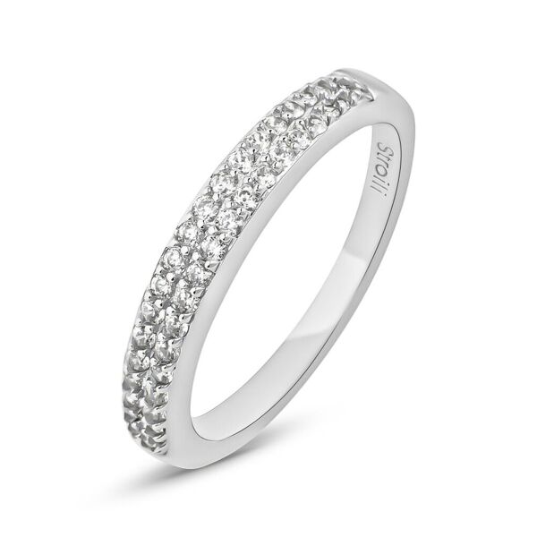 stroili anello fascia silver elegance argento rodiato cubic zirconia collezione: silver elegance - misura 50 bianco