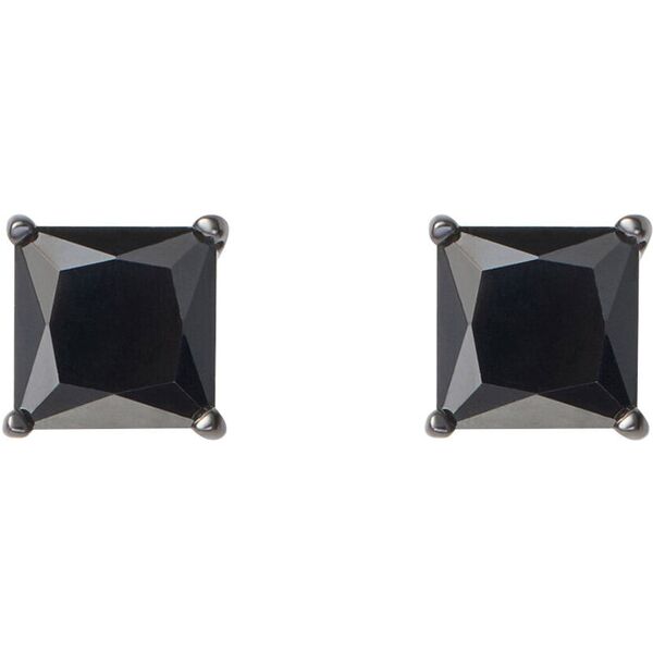 stroili orecchini lobo punto luce gentleman argento nero cubic zirconia collezione: gentleman