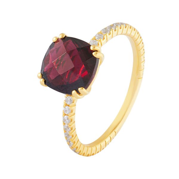 stroili anello solitario amélie oro giallo granato mozambico cubic zirconia collezione: amélie - misura 56 oro giallo