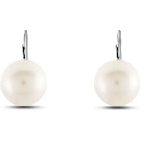 stroili orecchini pendenti silver pearls argento rodiato perla sintentica collezione: silver pearls bianco