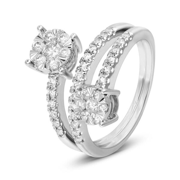 stroili anello fantasia petali oro bianco diamante collezione: petali - misura 52 oro bianco