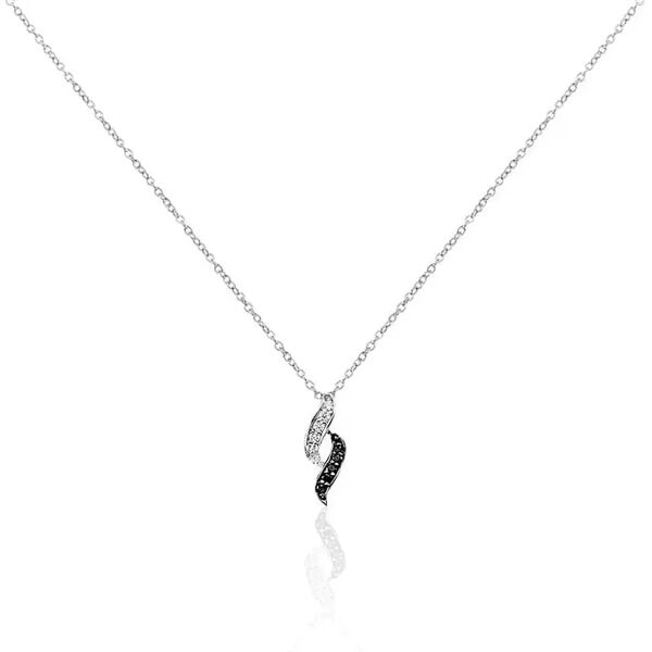 stroili collana silver shine argento rodiato cubic zirconia collezione: silver shine bianco