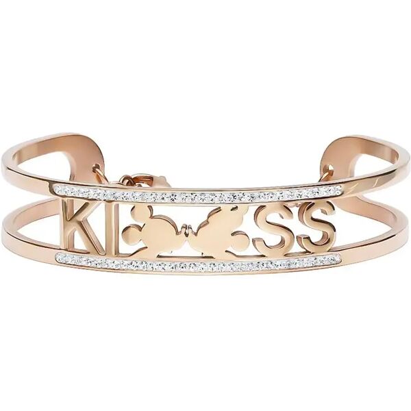 stroili bangle lady message acciaio rosato disney e cristalli collezione: lady message rosa