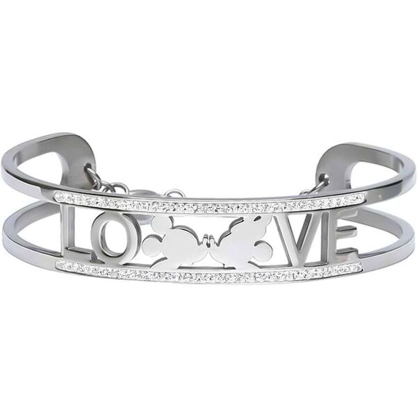 stroili bangle lady message acciaio disney e cristalli collezione: lady message argentato