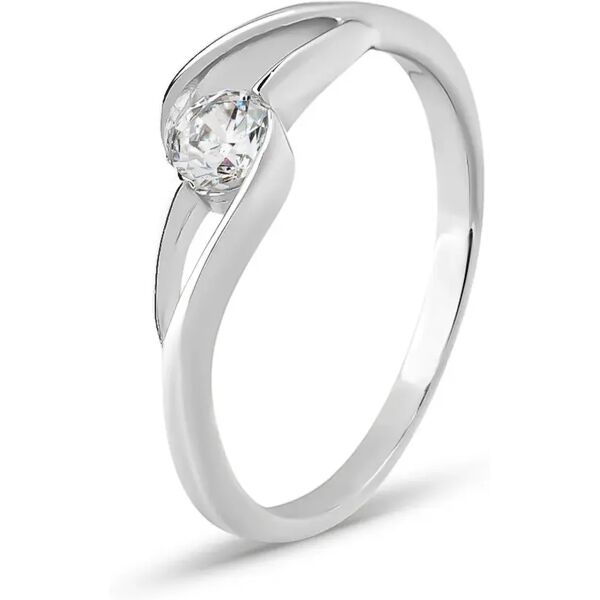 stroili anello fantasia silver elegance argento rodiato cubic zirconia collezione: silver elegance - misura 54 bianco