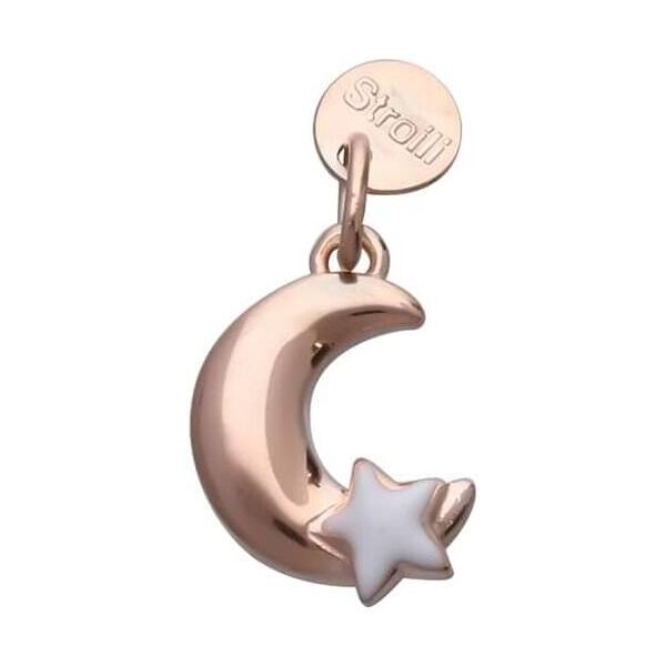 stroili charm luna in argento rosato e smalto collezione: love beats