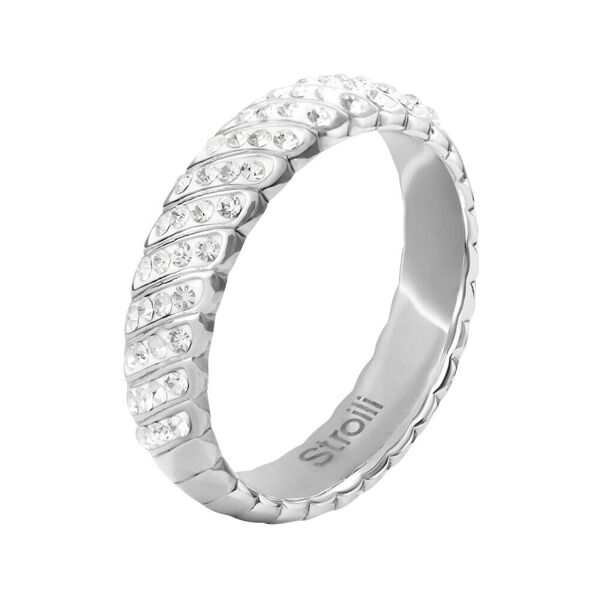 stroili anello fascia lady phantasya acciaio cristallo collezione: lady phantasya - misura 56 bianco