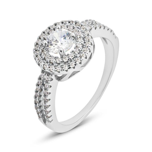 stroili anello solitario silver elegance argento rodiato cubic zirconia collezione: silver elegance - misura 56 bianco