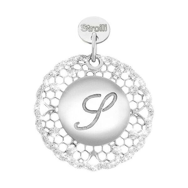 stroili charm in argento rodiato e glitter collezione: love beats bianco