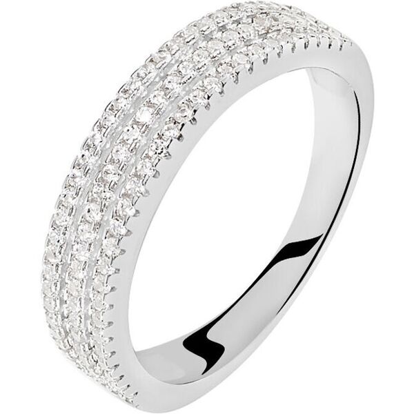 stroili anello silver shine argento rodiato cubic zirconia collezione: silver shine - misura 58 bianco