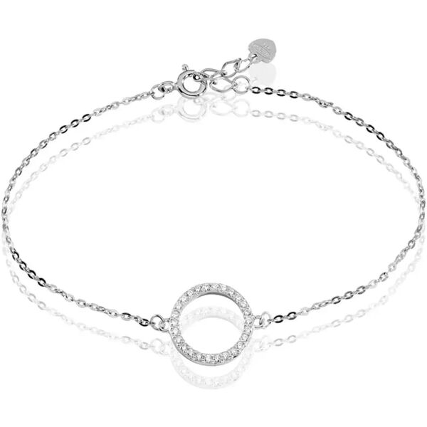 stroili bracciale silver shine argento rodiato cubic zirconia collezione: silver shine bianco