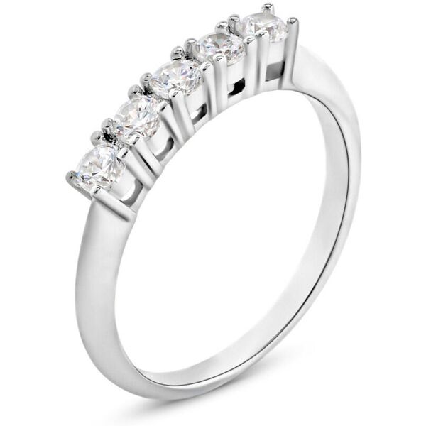 stroili anello riviere silver elegance argento rodiato cubic zirconia collezione: silver elegance - misura 54 bianco