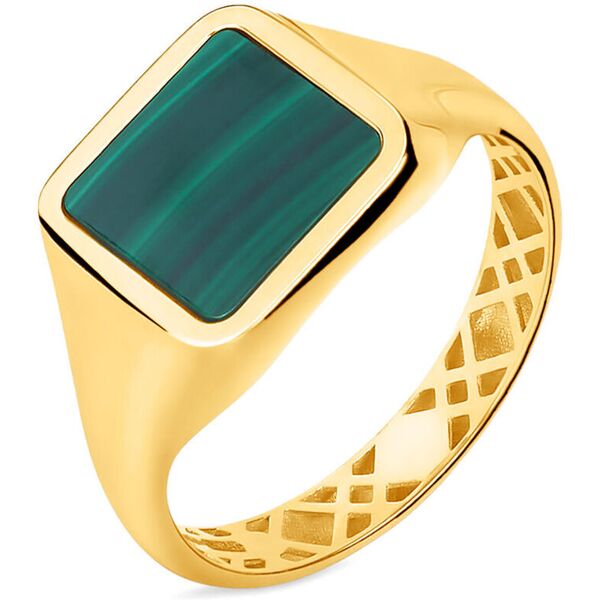 stroili anello chevalier l'homme or oro giallo malachite collezione: l'homme or - misura 64 oro giallo