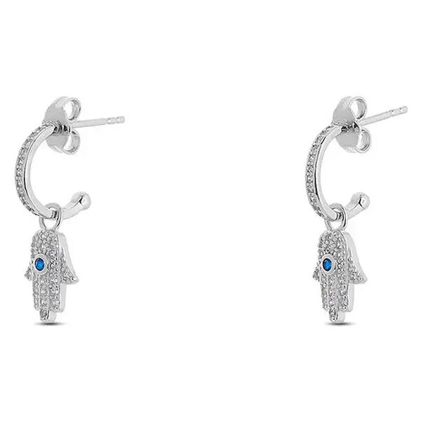 stroili orecchini a cerchio silver moments argento rodiato cubic zirconia collezione: silver moments bianco