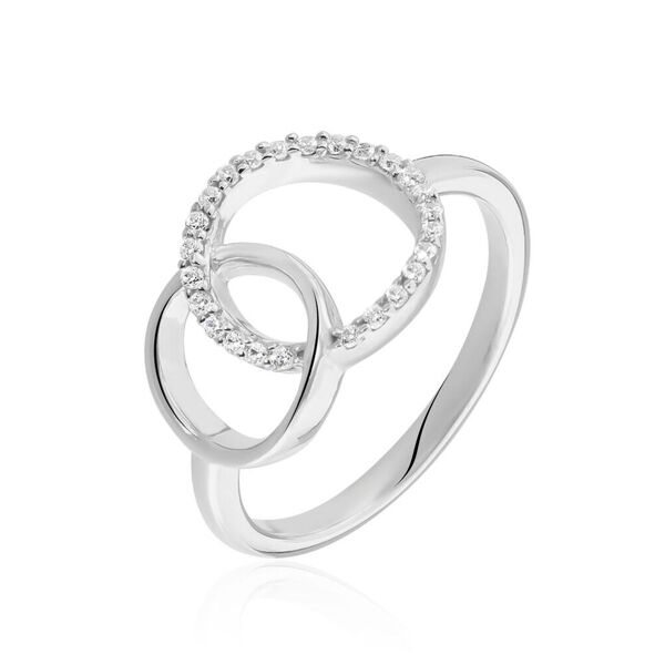 stroili anello silver shine argento rodiato cubic zirconia collezione: silver shine - misura 52 bianco