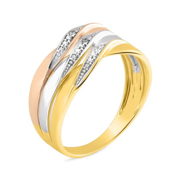 stroili anello fascia sophia oro tricolore giallo / bianco / rosa diamante collezione: sophia - misura 56 oro tricolore giallo / bianco / rosa
