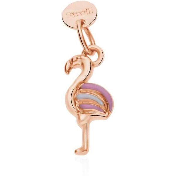 stroili charm fenicottero in argento rosato e smalto collezione: love beats