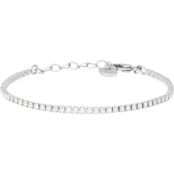 stroili bracciale tennis romantic shine metallo cristallo collezione: romantic shine bianco