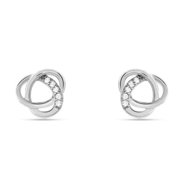 stroili orecchini lobo silver moments argento rodiato cubic zirconia collezione: silver moments bianco