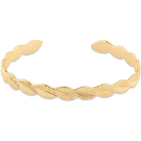 stroili bangle placcato oro con foglie collezione: golden dream giallo