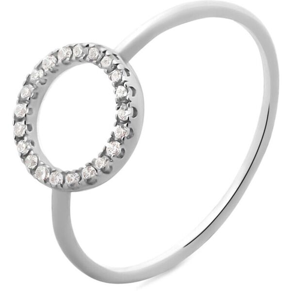 stroili anello fantasia silver shine argento rodiato cubic zirconia collezione: silver shine - misura 56 bianco