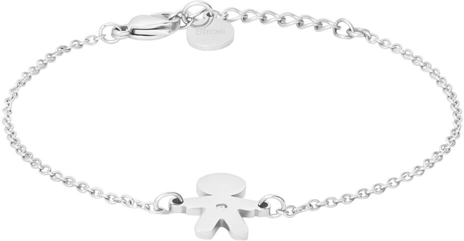 stroili bracciale lady chic acciaio cristallo collezione: lady chic bianco