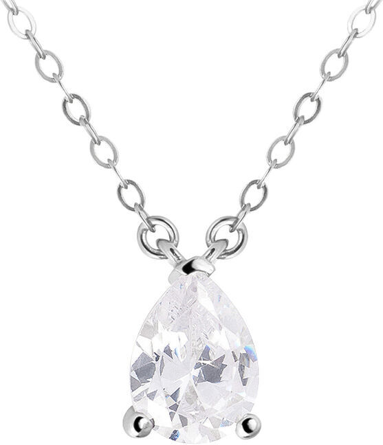 stroili collana punto luce silver elegance argento rodiato cubic zirconia collezione: silver elegance bianco