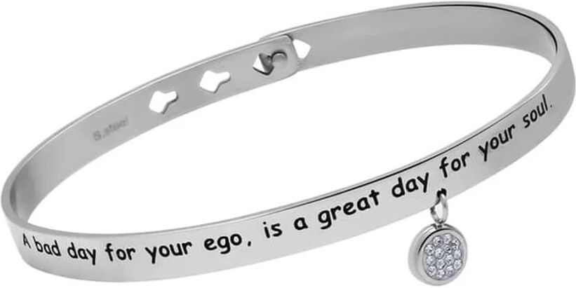 stroili bangle a bad day for your ego is a great day for your soul in acciaio collezione: lady message