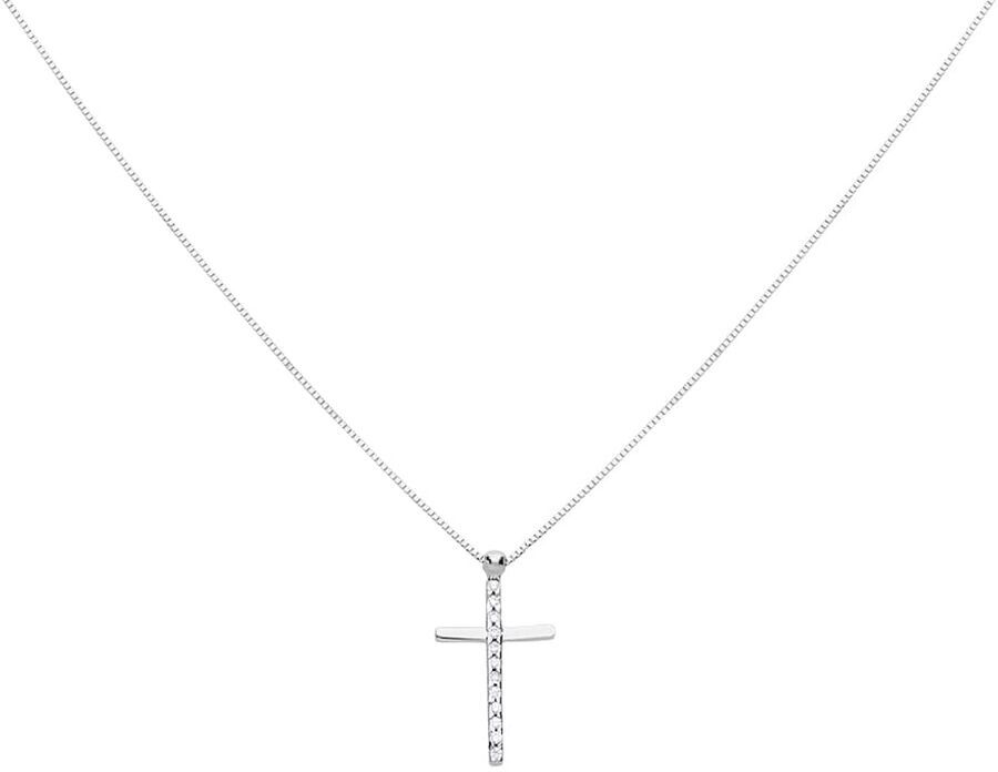 stroili collana holy oro bianco cubic zirconia collezione: holy oro bianco