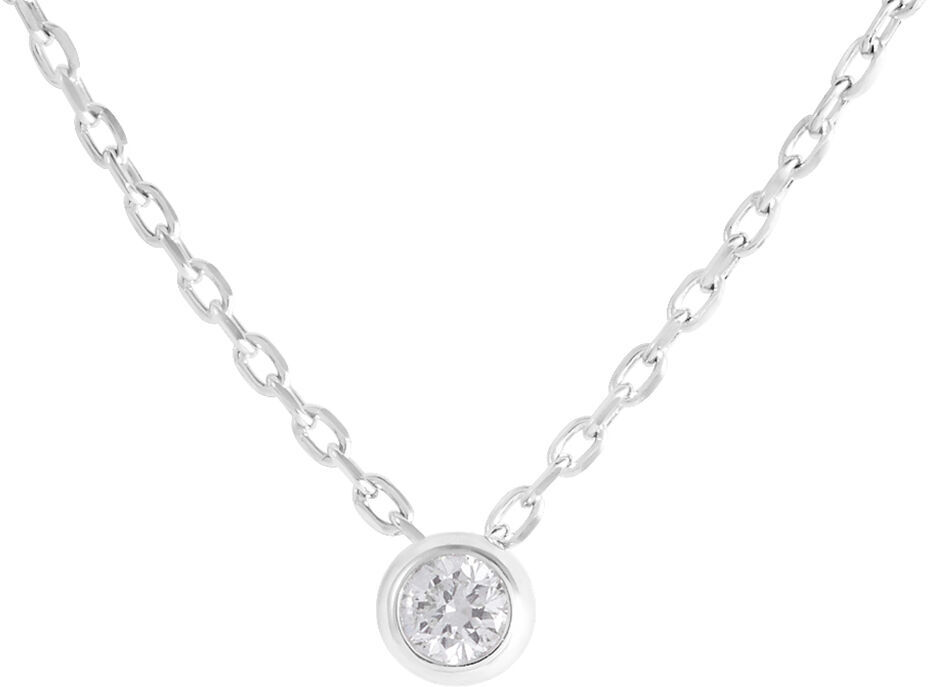 stroili collana punto luce grace oro bianco diamante collezione: grace oro bianco