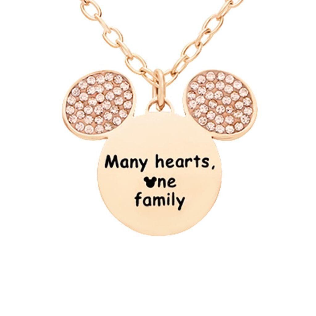 stroili collana lady message acciaio rosato disney e cristalli collezione: lady message rosa