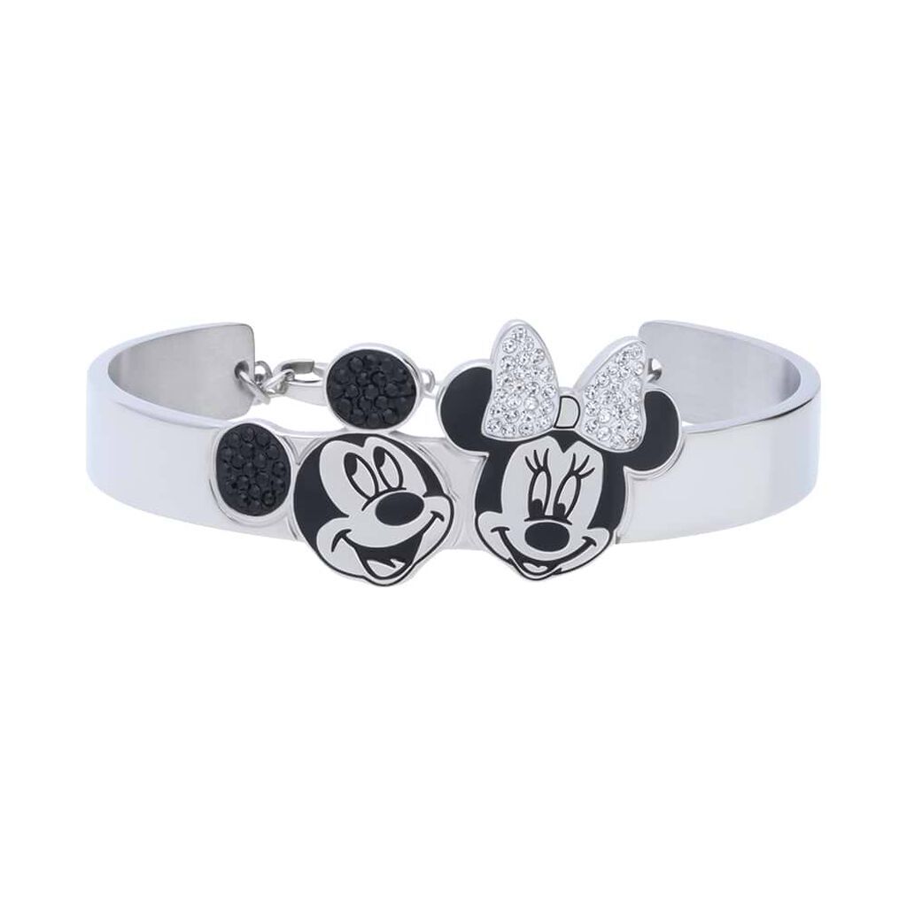 stroili bangle mickey mouse & friends acciaio cristallo collezione: mickey mouse & friends bianco