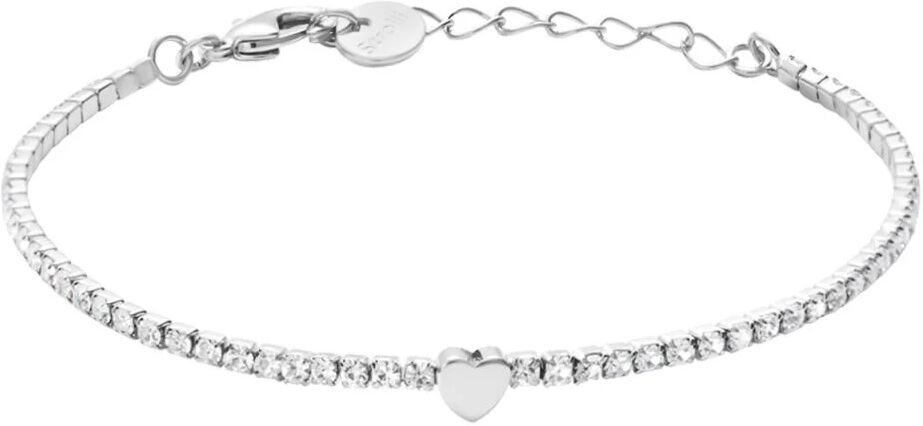 stroili bracciale tennis romantic shine metallo cristallo collezione: romantic shine bianco