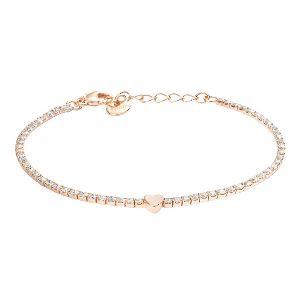 stroili bracciale tennis romantic shine metallo rosa cristallo collezione: romantic shine rosa