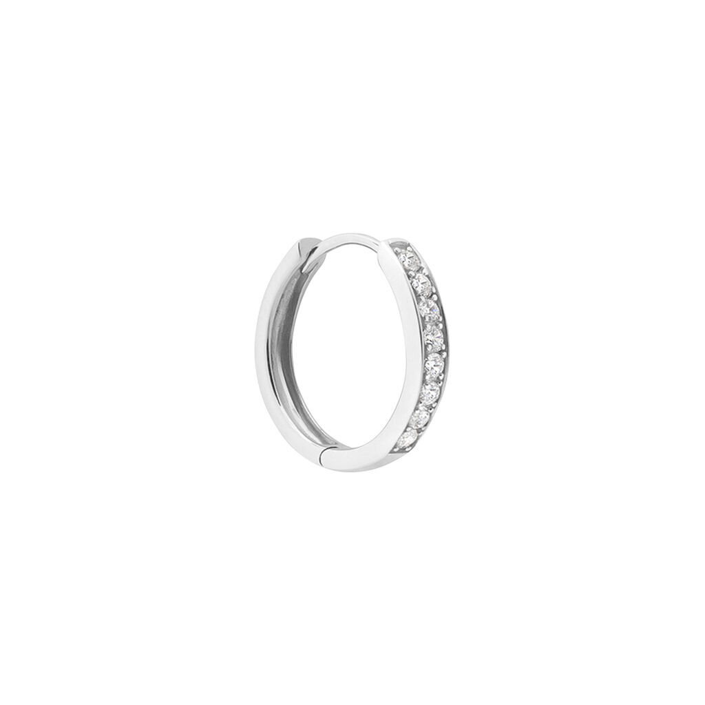 stroili mono orecchino a cerchio l'homme or oro bianco cubic zirconia collezione: l'homme or oro bianco