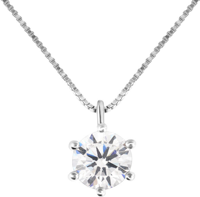 stroili collana punto luce claire oro bianco cubic zirconia collezione: claire oro bianco