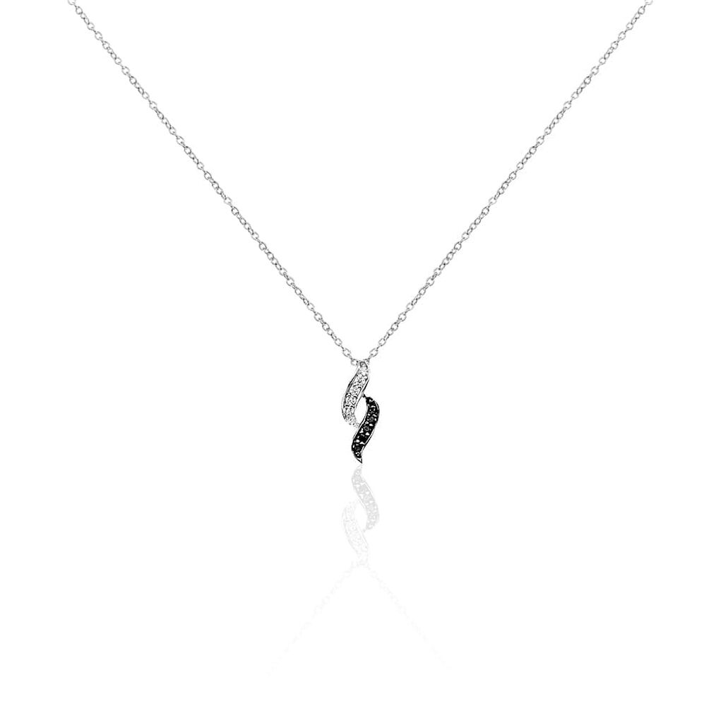 stroili collana silver shine argento rodiato cubic zirconia collezione: silver shine bianco