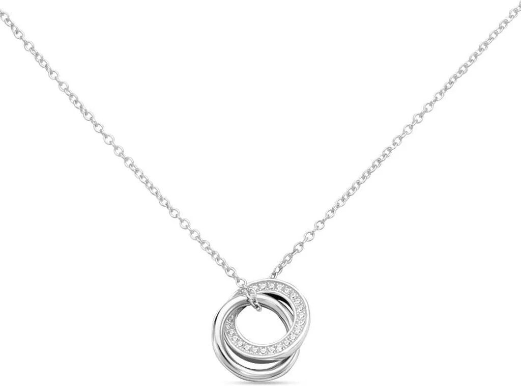 stroili collana silver shine argento rodiato cubic zirconia collezione: silver shine bianco