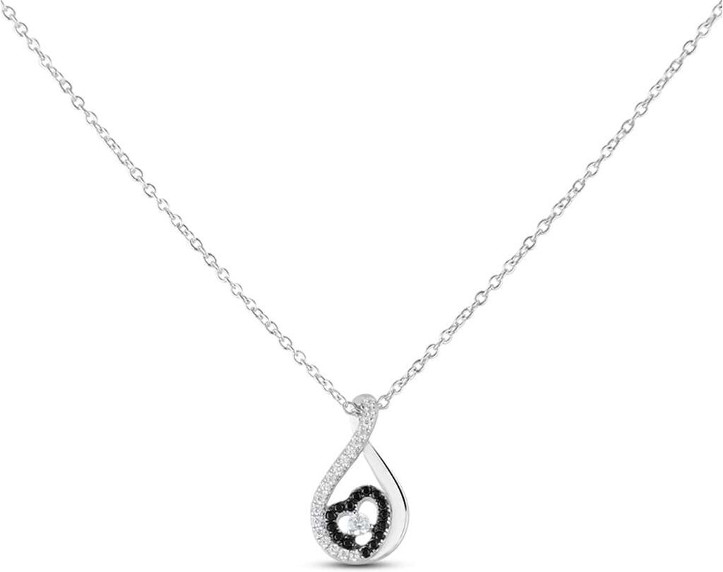 stroili collana silver shine argento rodiato cubic zirconia collezione: silver shine bianco