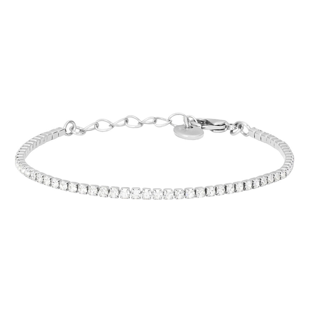 stroili bracciale tennis romantic shine metallo cristallo collezione: romantic shine bianco